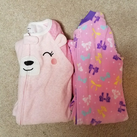 Carter's Other - SOLD Carter's and Joe Boxer Fleece Footie Pajamas